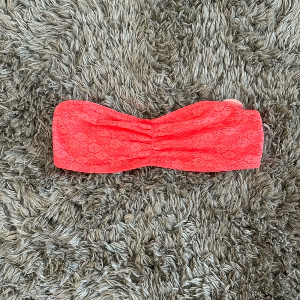 Pink Victoria’s Secret Lace Bandeau Bra